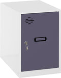Armoire, 475 × 300 × 500 mm, Simon Rack, 1, 5 mm, Blanc/Anthracite, Casier Vestiaire Metallique Petit, Comprend la Clé, Simonlocker