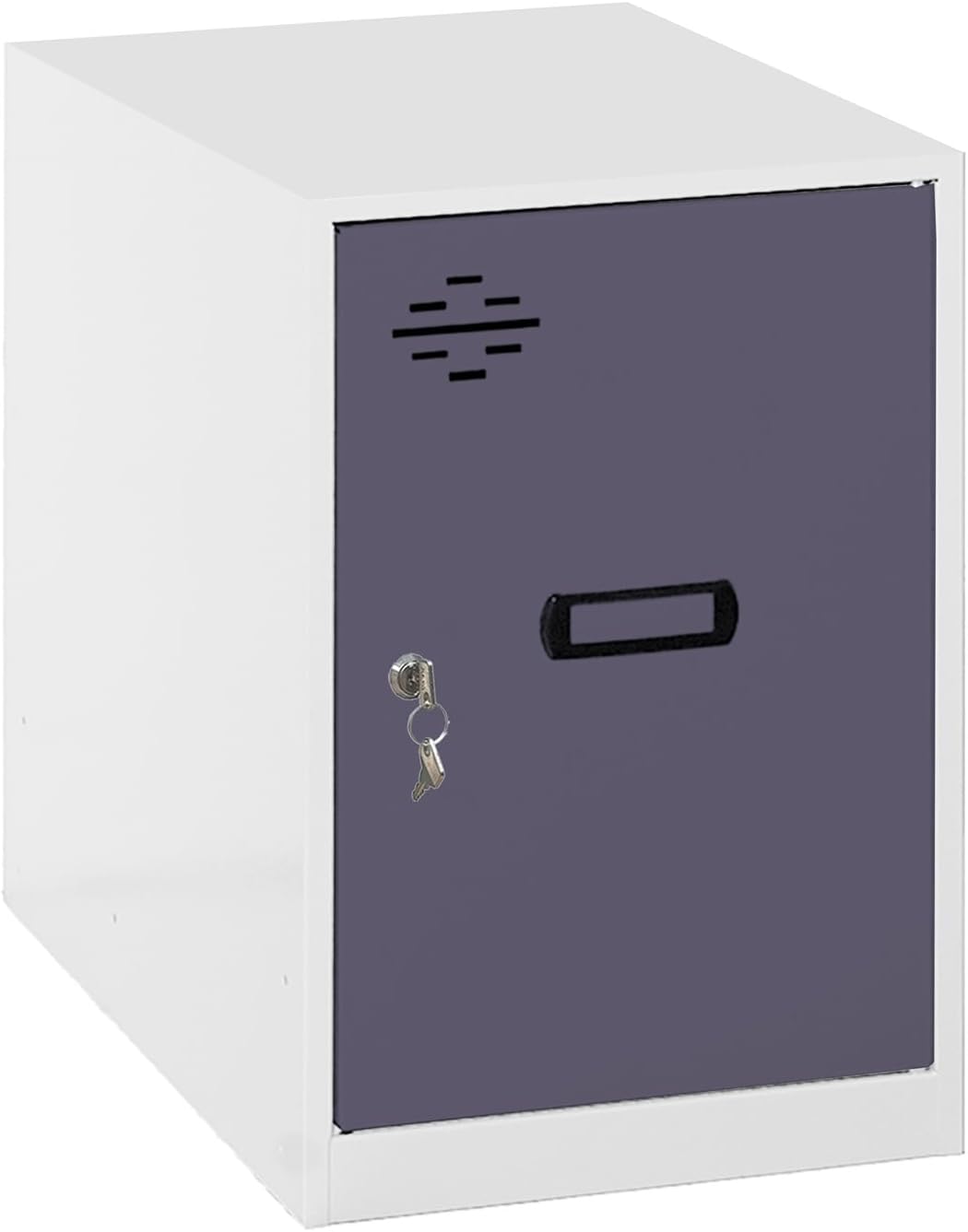 Armoire, 475 × 300 × 500 mm, Simon Rack, 1, 5 mm, Blanc/Anthracite, Casier Vestiaire Metallique Petit, Comprend la Clé, Simonlocker
