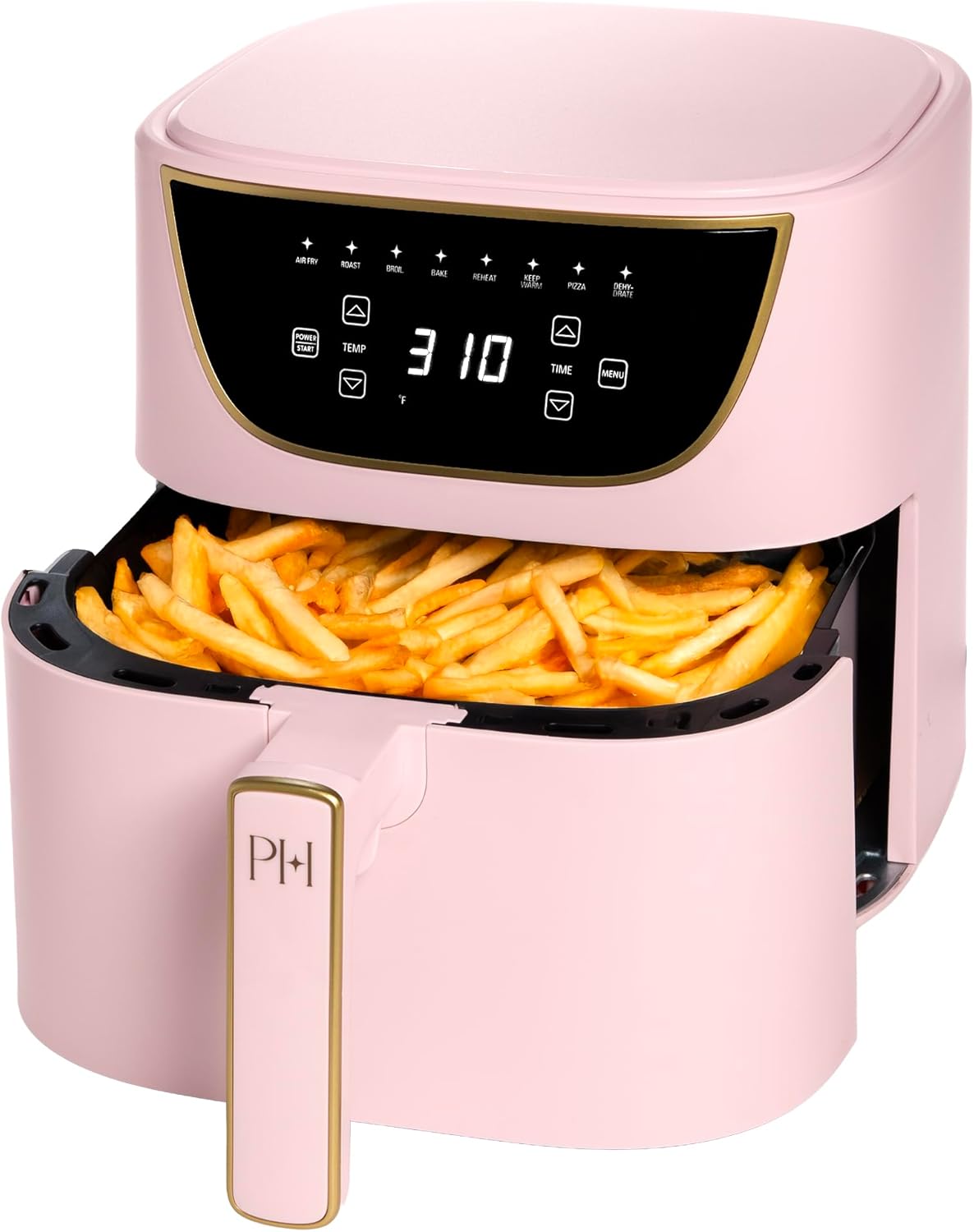 Friteuse sans huile, 1700 W, réglable, Paris Hilton, 32, 2 °C, 204, 4 °C, 12, 2 °C, commande tactile, minuterie, rose