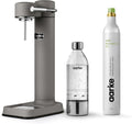 Machine à eau pétillante et sodas aarke, 800 ml, acier inoxydable, 60 L, volume 800 ml, 60L, 1 bouteille, gris mat, réutilisable