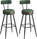Tabouret, réglable, 8 cm, VASAGLE, Lot de 2, Rembourré, Dossier