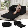 Canapé, pliable, pour appartements et chambres à coucher, MeMoreCool, lit d'appoint pliable sans assemblage, noir, housse amovible et lavable