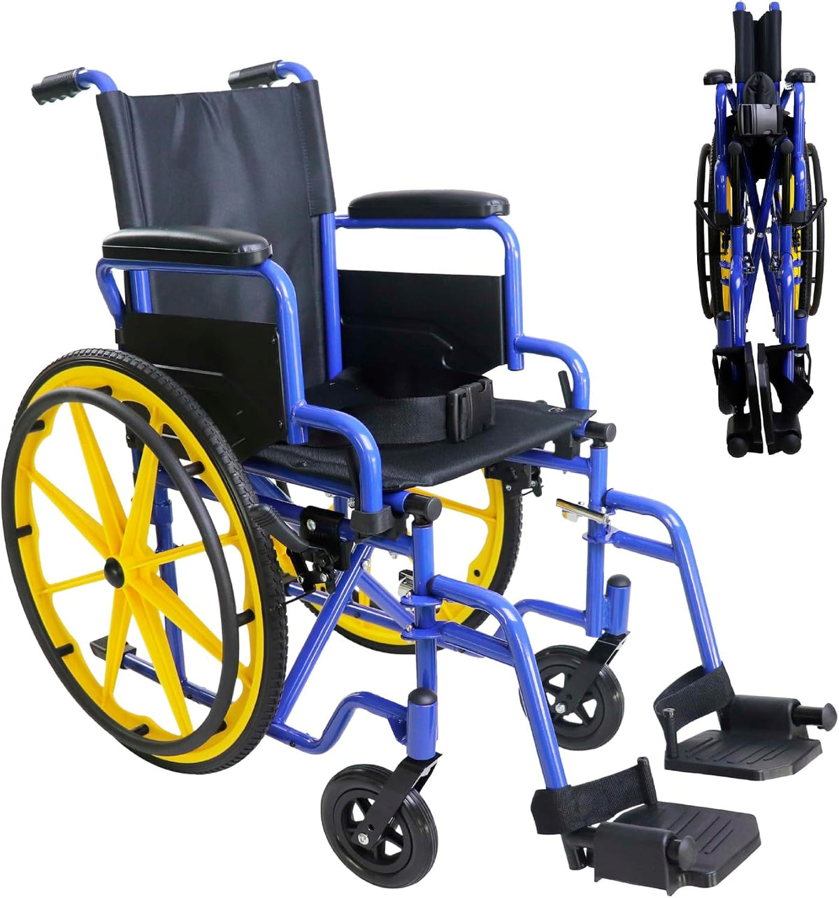 Fauteuil PEPE Mobility, 75 × 88 × 26 cm, pliable, 47 cm, réglable, Chaise Handicapé