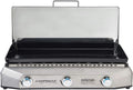 CAMPINGAZ Plancha, réglable, acier inoxydable, 73 × 40 cm, 79 × 49 × 22 cm, 9 kW, 3 brûleurs, 3600 cm2, Couvercle INOX avec charnières