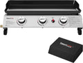 Plancha, 63, 5 × 36, 5 cm, portable pour le Camping et l' Extérieur, acier inoxydable, Royal Gourmet, 67, 0 × 48, 0 × 22, 5 cm, 74, 5 cm, 7.5kW
