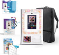 HP Imprimante photo, Wi-Fi, 100 Feuilles, + Étui Rembourré + 2 Protecteurs d'Écran + 15 Cadres Autocollants Décoratifs, éclairage LED, portable