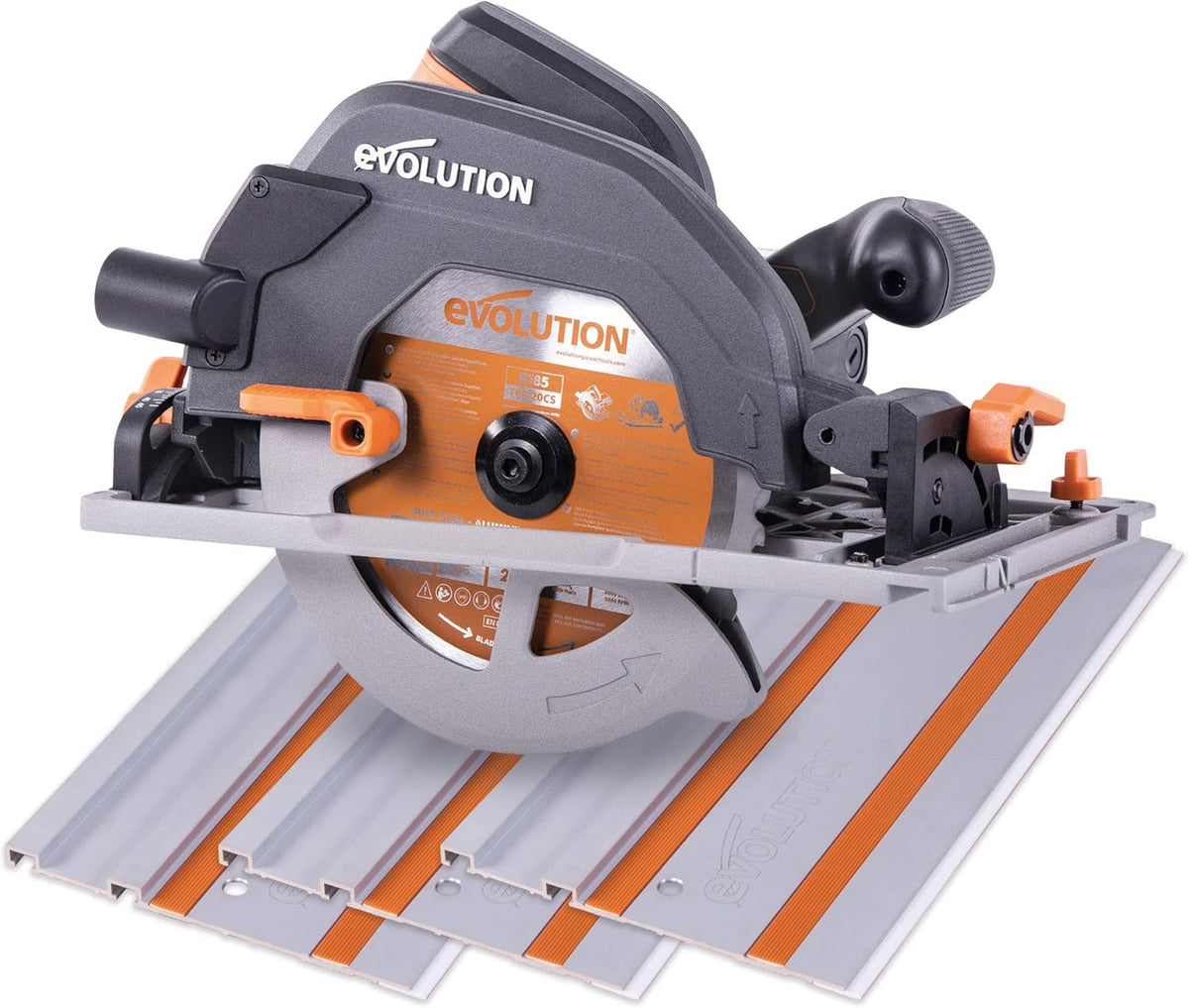 réglable, Coupe le Bois, 1020 mm, 185 mm, 1 020 mm, 64 mm, 1600 W, 1 400 mm, 2 800 mm, R185CCSX, 185mm, Scie circulaire, Evolution Power Tools
