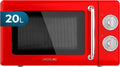 Cecotec Four micro-ondes, 700 W, 20 L, 6 niveaux, 20L, 700W, Micro-ondes Mécanique 20L Proclean 3010 Retro Rouge 700W, minuterie