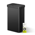 Bac à ordures de cuisine, 70 l, Poubelle de cuisine de recyclage avec capteur à fermeture amortie, acier inoxydable, EKO, 35 L