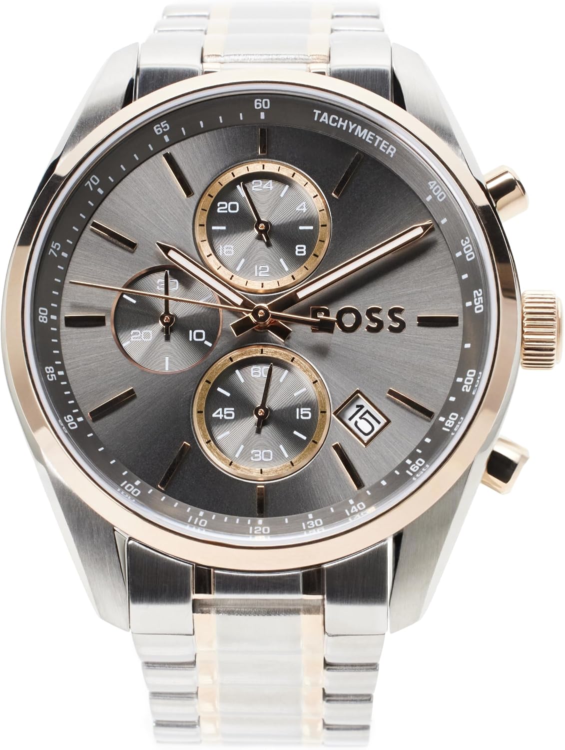 BOSS Montre bracelet, 44, 5 MM, acier inoxydable, portable