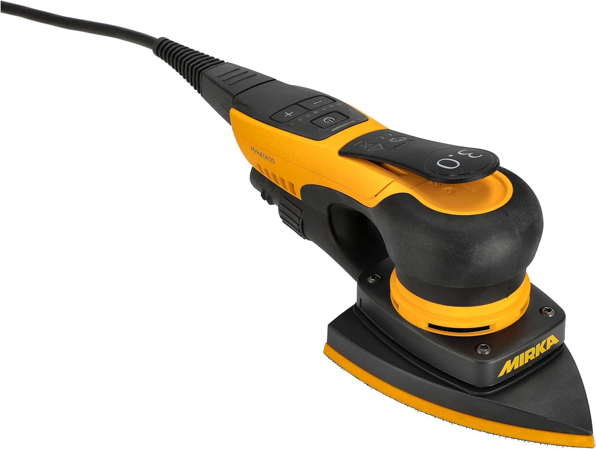 Mirka Ponceuse excentrique, 300 W, Bluetooth, des cloisons sèches et du métal avec abrasif auto-agrippant, 81 × 133 mm