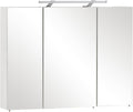 Armoire, verre, 100 × 16 × 75 cm, éclairage LED, Schildmeyer, 16 cm, 6, 1 W, 3 portes, réglable, Blanc, Panneau De Particules Revêtu De Mélamine