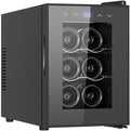 Livoo Cave à vin, 17 L, éclairage LED, verre, 35 dB, GS153, 6 Bouteilles, 18 °C, 32 °C