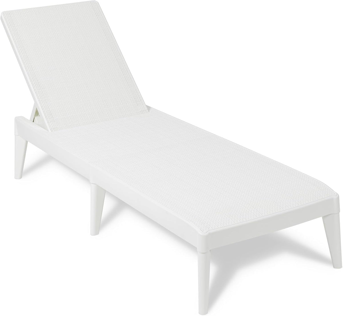 Fauteuil, réglable, pour extérieur, TOOMAX, avec dossier réglable, Sirolo Chaise longue blanche effet rotin, terrasse et piscine