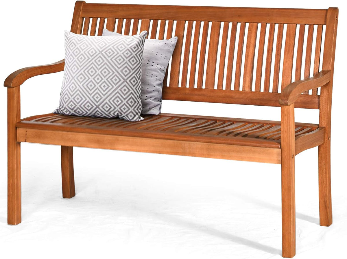 Banc, 126 × 63 × 91 cm, jardin, Generisch, 320 kg, Charge maximale: 320 kg, En eucalyptus, balcon, Naturel