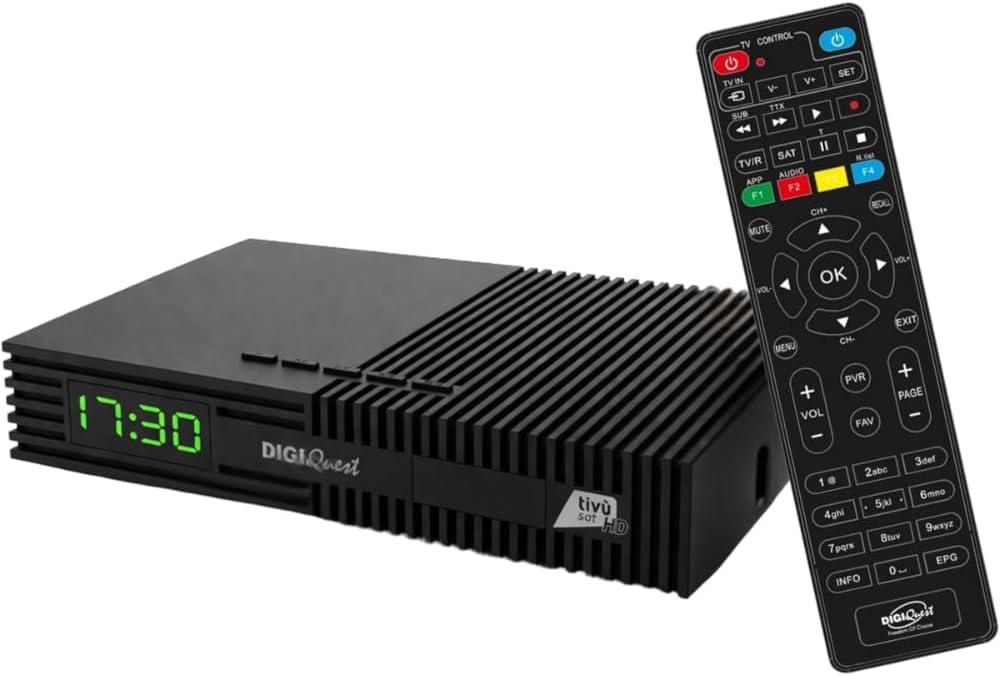 Récepteur TV satellite, télécommande, 12V, DIGIQUEST, HDR10, Décodeur Tivùsat Ti9 Smartcard Incluse, Full HD