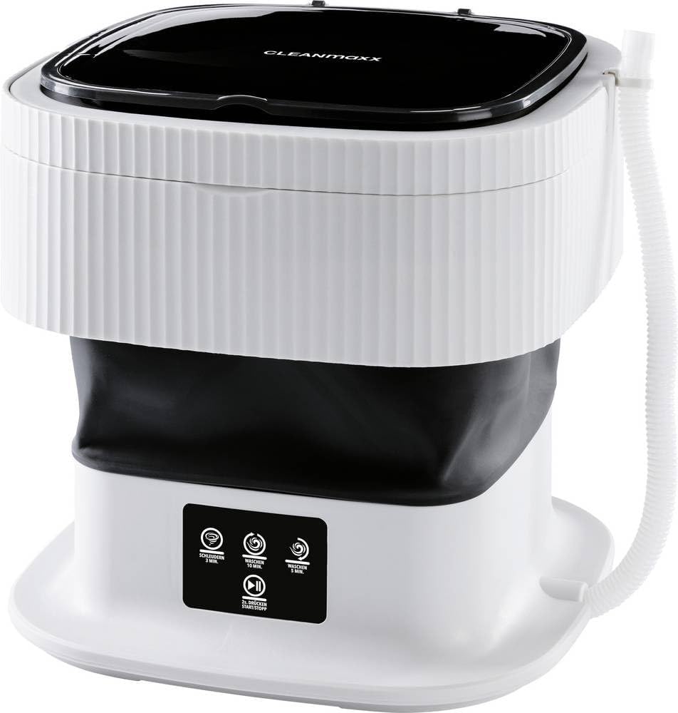 CLEANmaxx Mini lave-linge, 2 programmes, pliable, Mini machine à laver idéale pour les déplacements, portable