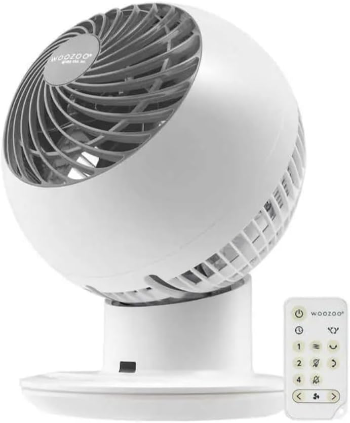 Ventilateur de table Iris Ohyama, télécommande, 5 vitesses, IRIS Woozoo Globe Ventilateur oscillant multidirectionnel à 5 vitesses modèle 2024