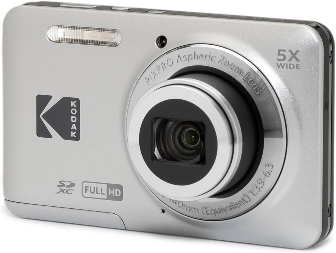 Compact et bridges, 28 mm, PIXPRO FZ55-GRY Appareil photo numérique avec capteur CMOS 16 MP, KODAK, 2, 7 pouces, 6, 9 cm, FZ55-GRY 1080p