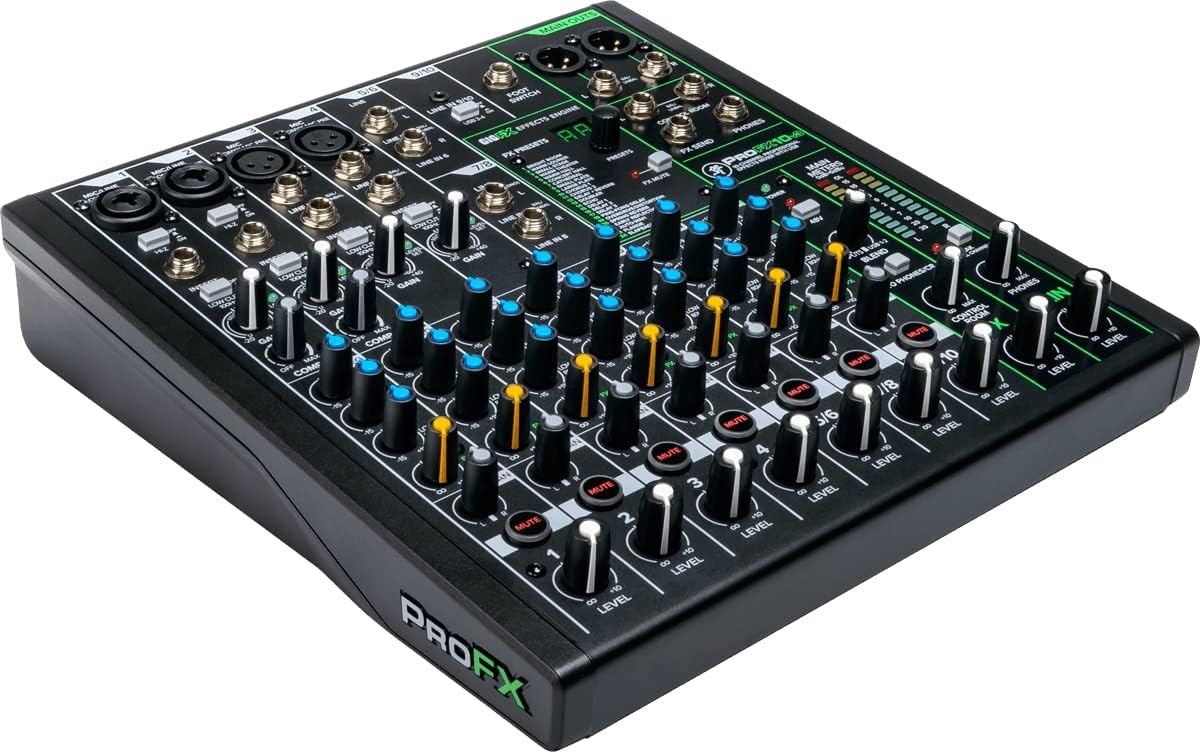 Table de mixage, ProFX10v3 Mixeur à Effets Professionnel 10 Canaux avec USB, MACKIE, 80 Hz