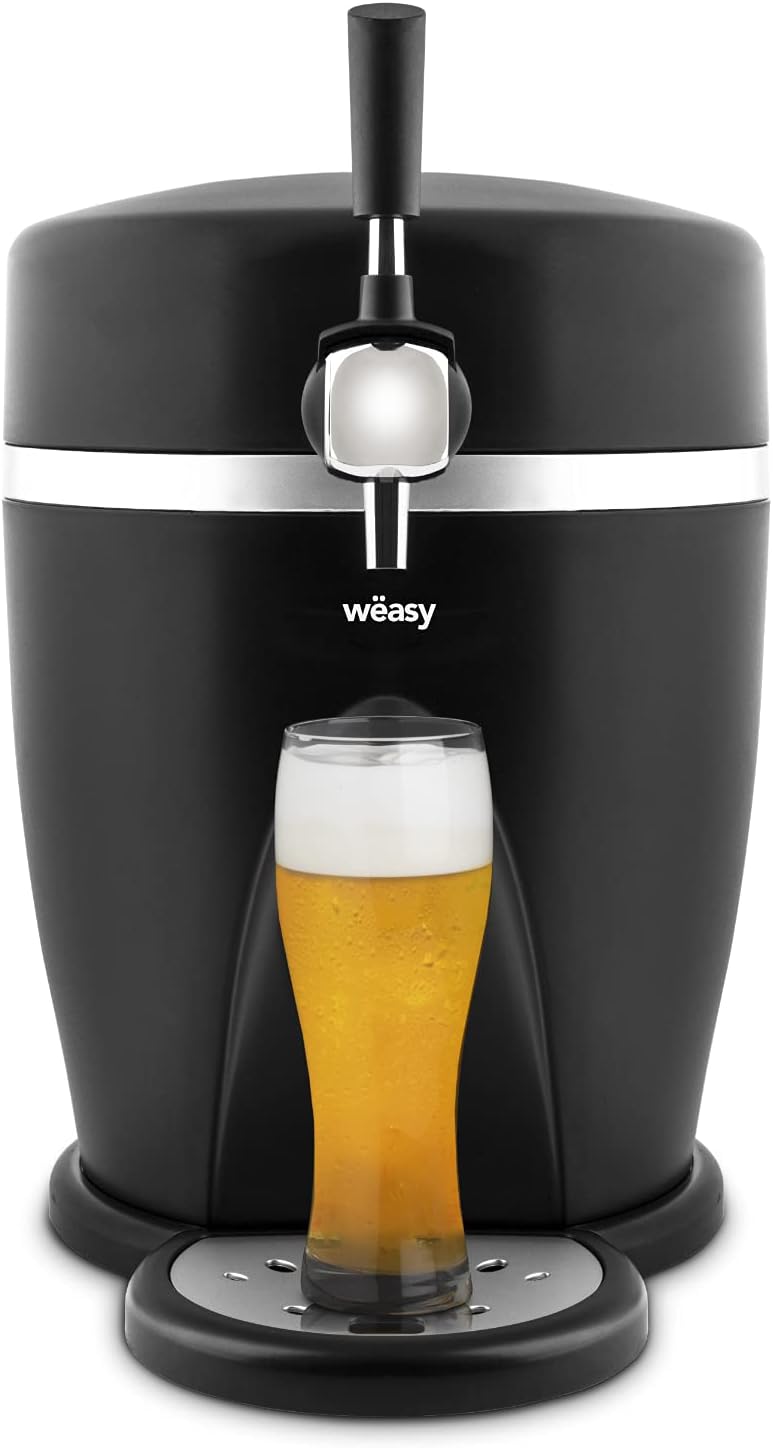 Tireuse à bières, réglable, 5 L, H.Koenig, Wëasy Tireuse à Bière PINT568, 60W, 3°C, 6°C, Compatible Fûts Préssurisés 5L, 3°C à 6°C