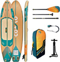 Coasto Planche gonflables, 345 L, pliable, 347 cm, 348 × 81 × 15cm, 150kg, Sup support Up Paddle Gonflable Flip 11'5, Jusqu'à 150kg
