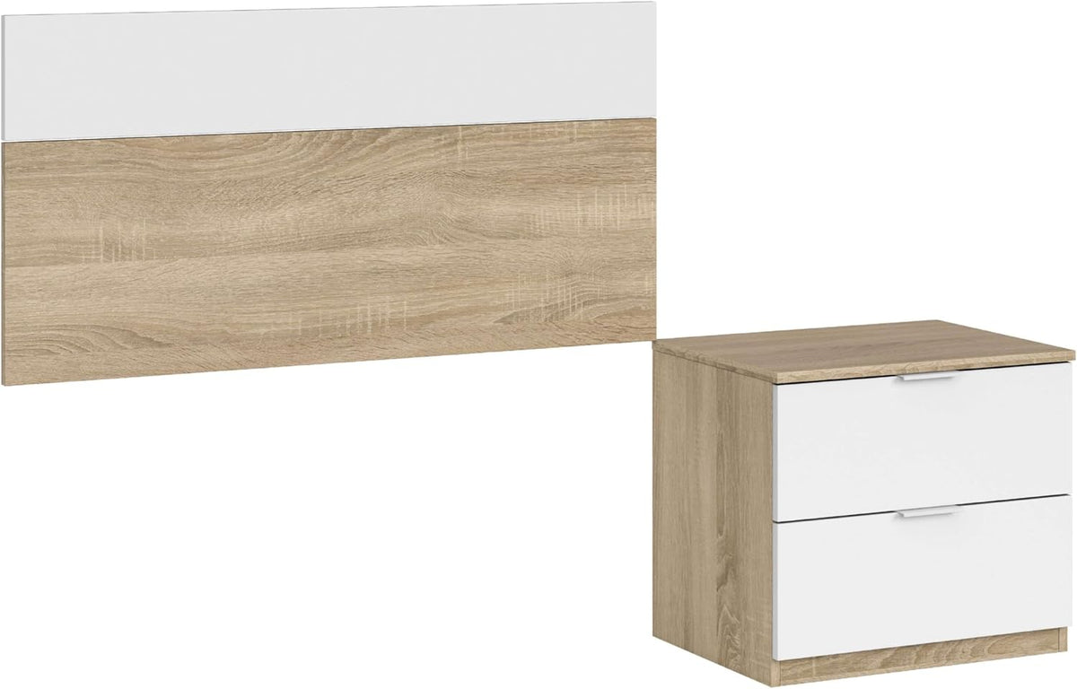 meuble, 100 × 50 × 38 cm, Habitdesign, 45 × 50 × 38 cm, 10 × 44 × 30 cm, 90 cm, 50 cm, 100 cm, 2 tiroirs, Tête et table de chevet