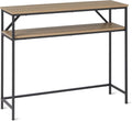 Console, 30cm, Cadre en Acier, Amazon Basics, 100cm, 80cm, 30cm x 100cm x 80cm, Finition Chêne