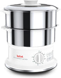 Cuiseur vapeurs électriques, 2 Bols en Acier Inoxydable, Tefal, 900W, minuterie, verre