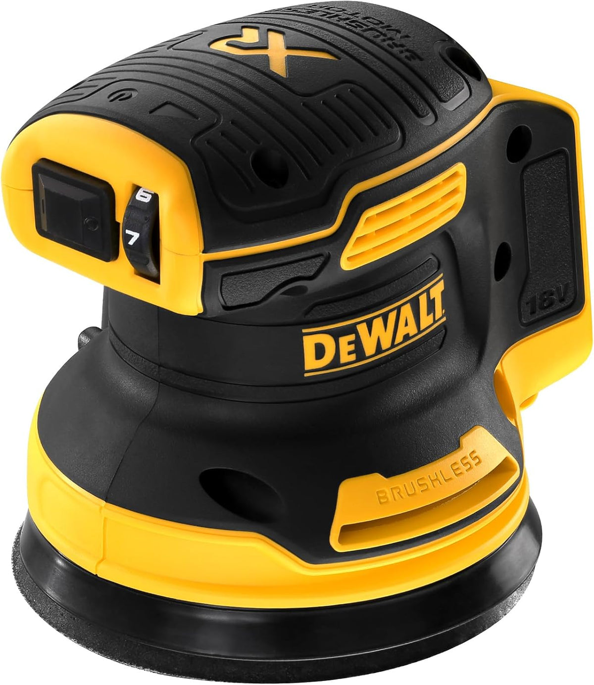 Ponceuse à bande, Ponceuse excentrique sans fil XR 18V Brushless, 125 mm, DEWALT, DCW210N-XJ, 125mm, Unité nue