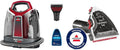 Nettoyeur tapis et moquettes, 3-en-1, Bissell, 2 bouteilles, 2.5 litres, Titane et Rouge + 2369 Outil 3-en-1 Escalier et Tissus d'Ameublement