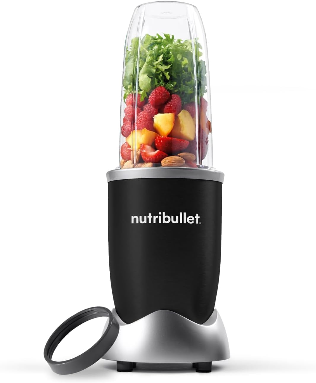 NutriBullet Blender, NB904B, 700ml, 900W, Pro 900 Watt, tasse de 700ml, Noir, Hachoir