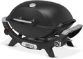 Weber Barbecue à gaz, acier inoxydable, 53 × 39 cm, Q2100N, 1 brûleur, 4, 1 kW, 316°C, 42cm, 76cm, 50cm, 13, 5kg, 2 Parties, 1501069, Noir
