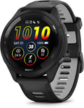 Garmin Montre connectées, 46mm, 42mm, Forerunner 265, Noir/Gris, commande tactile, Montre GPS connectée Running AMOLED