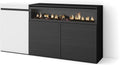 télécommande, 102 cm, 21 cm, 75 cm, 35 cm, 3 niveaux, 34w, 102cm, 75cm, 35cm, 51cm, 120cm, 2 portes, éclairage LED, Buffet, Skraut Home