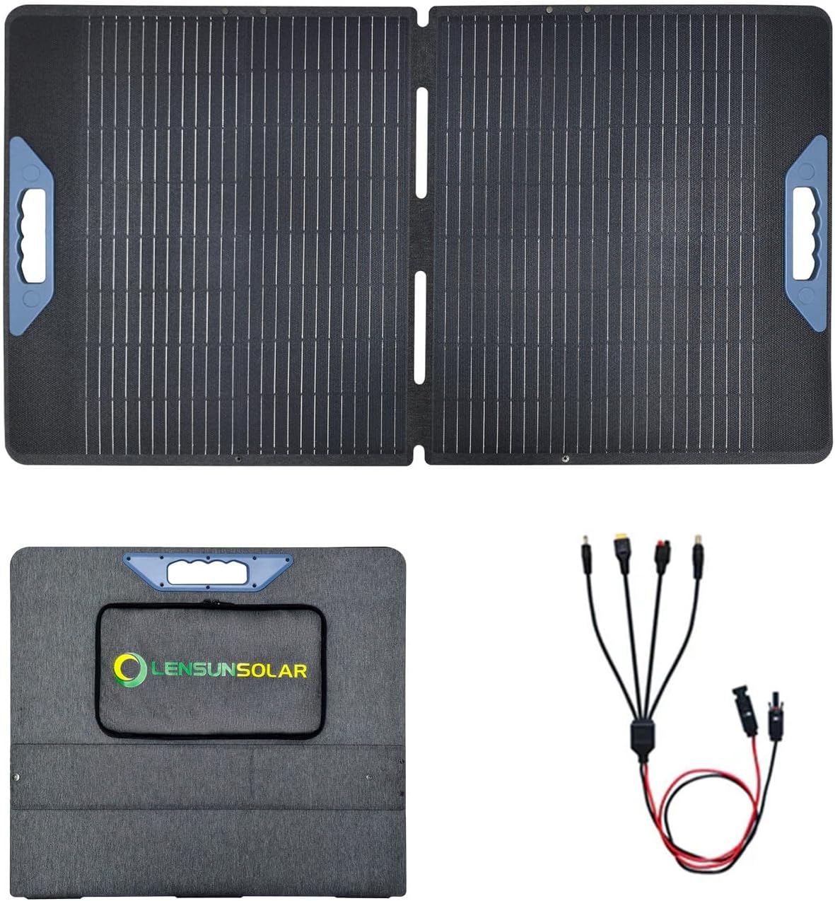 Système pour VR et produits nautiques, Chargeur de panneau solaire pliable 100 W, pour batteries 12 V, LENSUNSOLAR, IP67, 1000W, 25°C