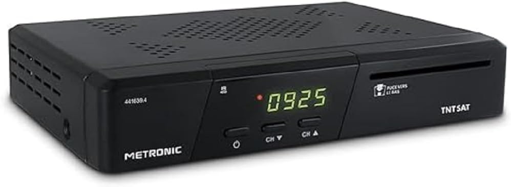 Metronic Récepteur TV satellite, 441639, avec Carte TNTSAT, Décodeur TNT / TNTSAT Satellite Terminal HD PVR READY