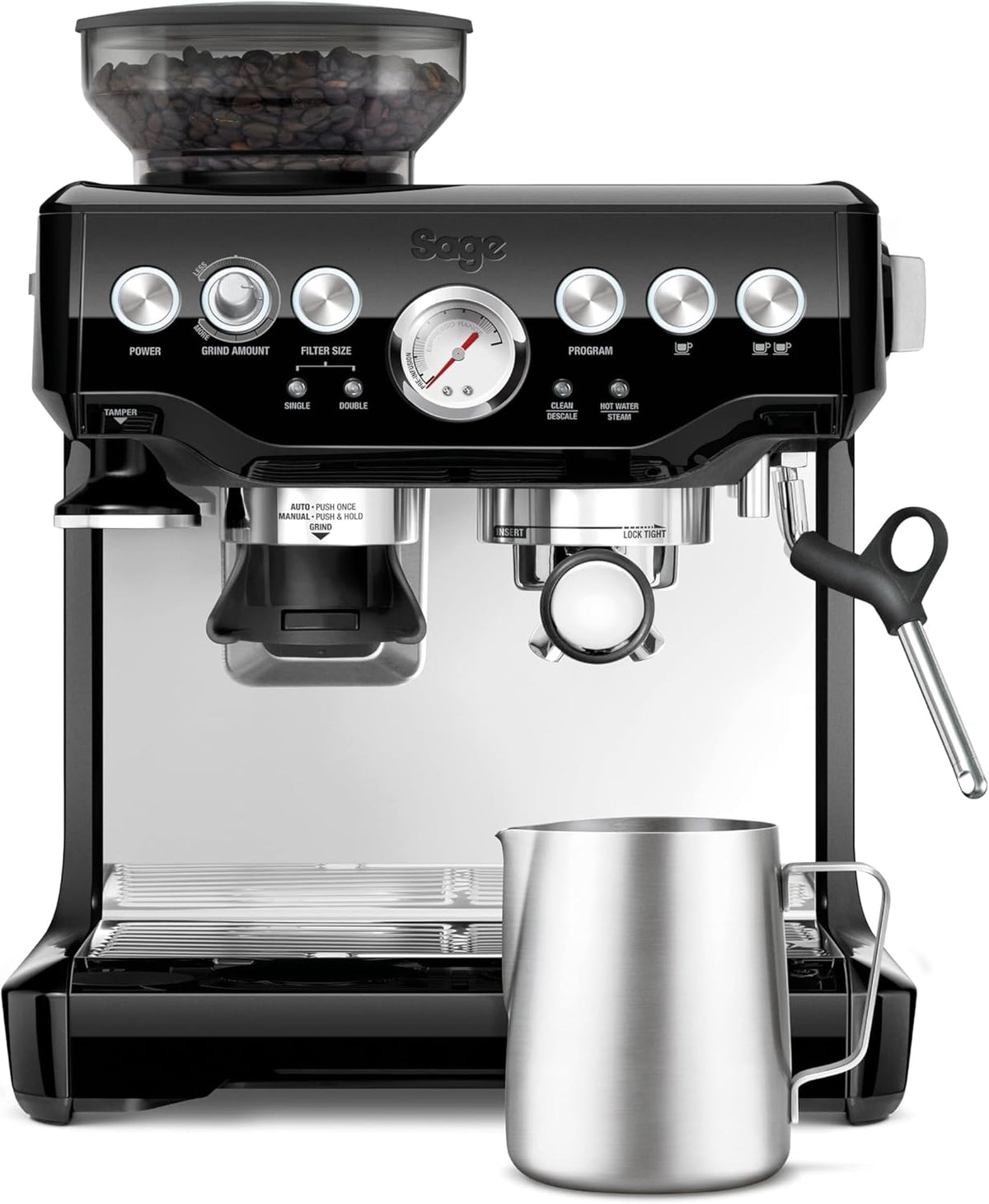 Sage Machine à café, 93°C, acier inoxydable, Sésame Noir, commande tactile