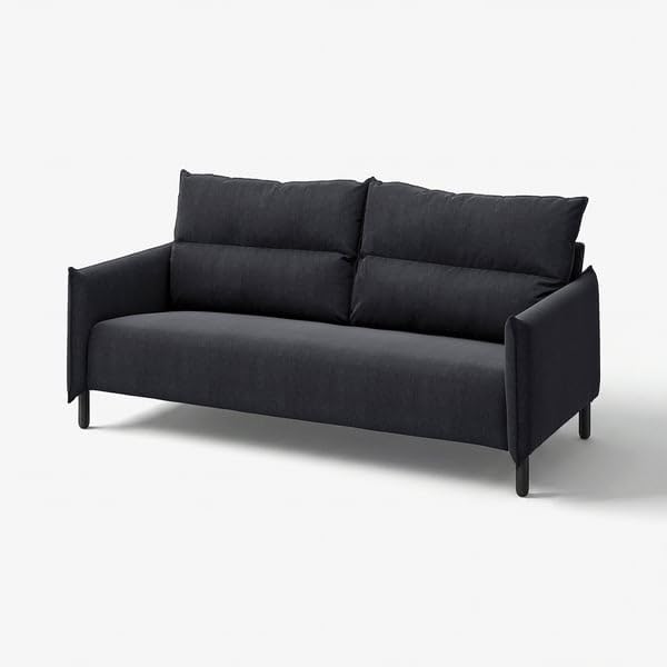 Canapé, 65 cm, Protuning, 10 cm, 95 cm, 16 cm, 76 cm, 96 cm, 50 cm, 45 cm, 178 cm, 198 cm, Saxemara noir-bleu