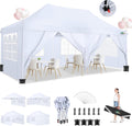 Tonnelle COBIZI, 119 × 36 × 23 cm, avec 6 parois latérales, pour Mariage, 3 × 6 m, pliable, réglable, portable, Étanche, Stable, Tente de fête