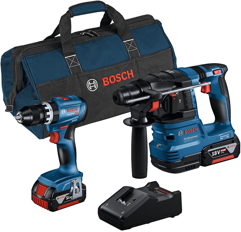 Bosch Professional 18V-45 18V-22 Perceuse-visseuse, avec 2 batteries 4, 0 Ah, 1 900 tr/min, 13 mm, 10 mm, 35 mm, 4.0Ah