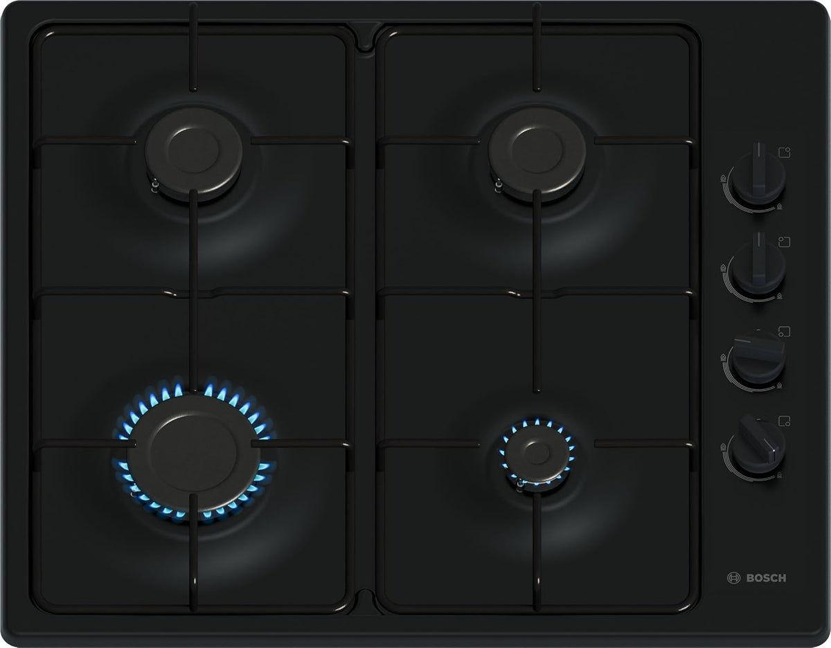 Bosch PBP6B6K80 Plaque de cuisson, 60 cm, 3 kW, 1.75 kW, 1 kW, 4 brûleurs, PBP6B6K80 Série 2