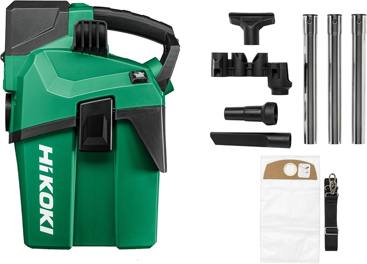 HIKOKI Aspirateur, 6 L, Livré sans Batterie ni Chargeur, 18 V, Classe L, 18V, 35L, 5, 0Ah, 3, 8Kg, 35L/s
